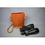 Pair of vintage Kershaw 'Vanguard' 7x50 binoculars in leather case