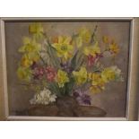 Marjorie Neden, two signed group of four oils on board (one bearing label for RWS Galleries),