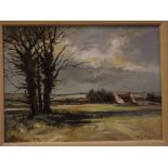 Shirley Carnt, signed oil on canvas, "North Norfolk landscape - April 1984", 11 1/2 x 15 1/2 ins