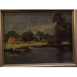 Richard Hesketh, signed oil on board, "Norwich", 11 1/2 x 15ins