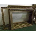 Group of seven Victorian and later gilt gesso and other picture frames, assorted sizes (7)