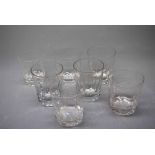 Seven various 19th/20th century clear glass tumblers