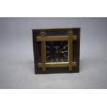Vintage "Radiant" metal dressing table clock in modernist style, the front 4ins x 4ins