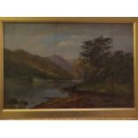 19th century English School oil on canvas, Lakeland scene, 11 1/2 x 17ins