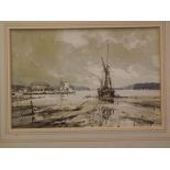 John Sutton, signed watercolour, inscribed Woodbridge, 6 1/2 x 10ins