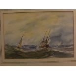 Brian Peters, signed group of 5 watercolours, Seascapes, assorted sizes (5)