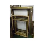 Group of eight Victorian and later gilt gesso and other picture frames, assorted sizes (8)