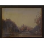 John Taunton, signed and dated 78, watercolour, Lakeland scene with buildings, 10 x 14ins