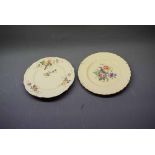Two Grindley floral decorated plates, 9ins diam