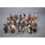 Eighteen Del Prado painted soldiers to include a French officer on camel back (18)