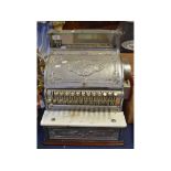 Vintage National Cash Register of chromium design with floral cast corners, reg no 1052316345,