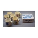 Chas Rattsay tobacco blender box in the Delft manner with printed scene to front, together with