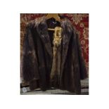 Brown mink ladies half-length jacket together with a further mink stole (2)