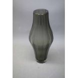 Possibly Whitefriars glass vase of bulbous form, 9 1/2 ins tall