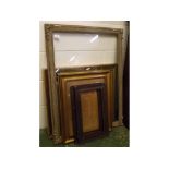 Mixed Lot: Seven 19th and 20th century gilded and gesso frames of varying sizes (7)