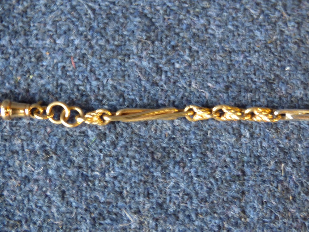 9ct gold and white gold bracelet, 9ct gold necklace 25.8g - Image 4 of 4