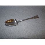 George III silver basting spoon, maker 'S.H.' or 'H.S.', London 1813, fiddle pattern, 30.5cmL,