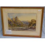 Philip Mitchell R I Fisherman, river landscape, watercolour signed & dated 1862, 30cm x 45