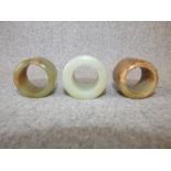 3 Chinese jade rings