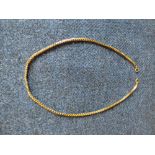 9ct gold and white gold bracelet, 9ct gold necklace 25.8g