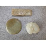 Chinese white jade group