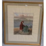 Claude Harrison, Island Magician, watercolour on paper, signed & fitted in margin