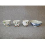 4 Chinese porcelain tea bowls