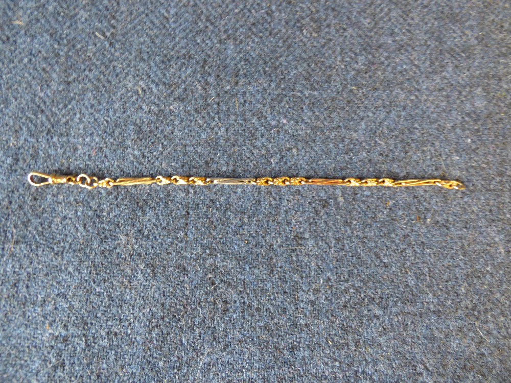 9ct gold and white gold bracelet, 9ct gold necklace 25.8g - Image 3 of 4