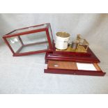 Modern mahogany cased barograph PLEASE always check condition before bidding or email condition