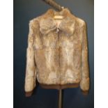 Ladies fur bomber jacket by 'Pink Bunnies' PLEASE always check condition before bidding or email