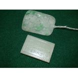 Chinese Jadite pendant & a Chinese white jade pendant PLEASE always check condition before bidding