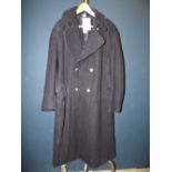 Vintage dark blue military overcoat PLEASE always check condition before bidding or email