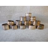 Set of four silver napkin rings, Birmingham 1955, numbered 1-4, a set of four Edwardian silver