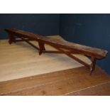 Victorian stained pine bench 45H x 277W x 22D cm PLEASE always check condition before bidding or