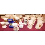 7 various Aston pottery jugs 3 advertising jugs and various others PLEASE always check condition