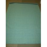 Jute carpet, 300Lx250W, famille verte & powder blue herringbone design PLEASE always check condition