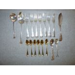 Collection of assorted silver flatware, mainly antique, various makers and dates, comprising six