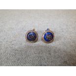 Pair of Russian style silver gilt cufflinks PLEASE always check condition before bidding or email