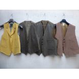 4 gentlemans waistcoats, by 'Pakeman, Catto & Carter' PLEASE always check condition before bidding