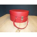 Antler red leatherette hat case 20H x 40W PLEASE always check condition before bidding or email