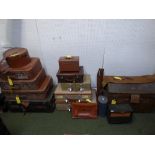 Qty. of mixed vintage luggage of suitcases & trunks PLEASE always check condition before bidding