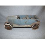 Edwardian child's wooden painted toy car PLEASE always check condition before bidding or email