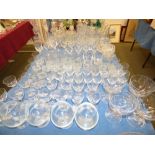 Qty of clear & cut glass decanters & other glassware PLEASE always check condition before bidding or