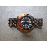 'Zeno Watch Ball' Gentleman's divers watch, stainless steel case & strap, quartz movement PLEASE