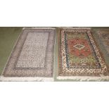Turkish wool rug with central medallion with octagonal stylised pattern borders, 128cm x 178cm &