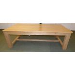 Good quality large contemporary ash refectory style table 243L x 120Wcm PLEASE always check