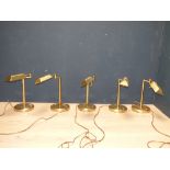 5 brass desk lamps PLEASE always check condition PRIOR to bidding, or email us a condition report