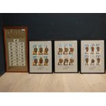 After Jacques, a set of prints mounted as three & a set of Players 'Racehorse' cigarette cards