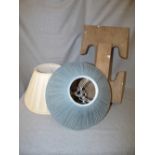 Pine boot jack and 2 pairs lamp shades PLEASE always check condition PRIOR to bidding, or email us a