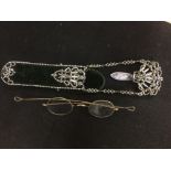 Cut steel chatelaine spectacle case, 22cm long PLEASE always check condition PRIOR to bidding, or